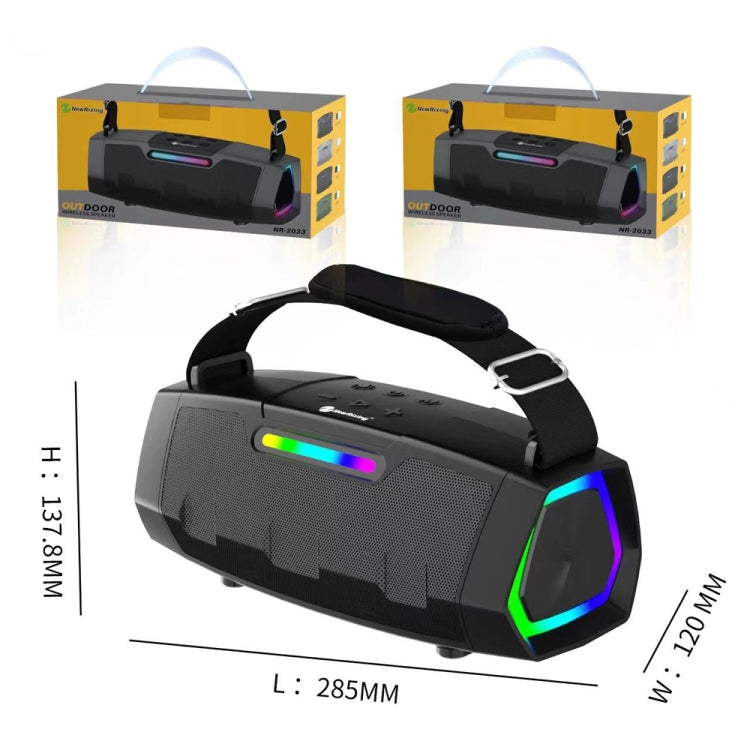 NewRixing NR2033 Portable TWS Black Wireless Bluetooth Speaker - MosAccessories.co.uk