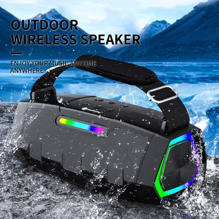 NewRixing NR2033 Portable TWS Black Wireless Bluetooth Speaker - MosAccessories.co.uk
