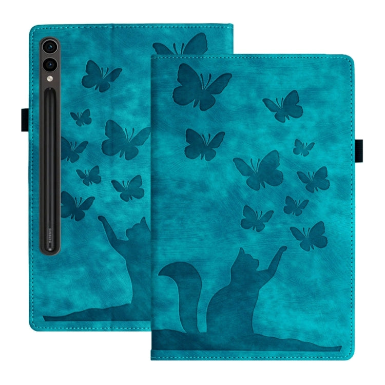 Butterfly Cat Embossing Leather Tablet Case - For Samsung Galaxy Tab S9 Ultra / S8 Ultra and S8+ / S9+ / S9 FE+