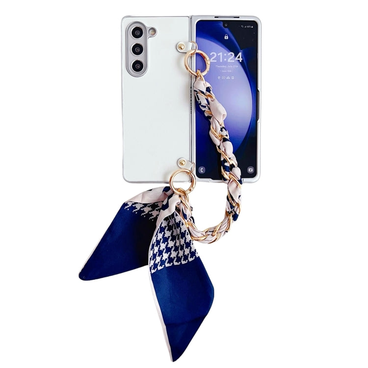 PU Leather + TPU Phone Case with Scarf Bracelet - For Samsung Galaxy Z Fold5 / Fold4 / Fold3 - MosAccessories.co.uk