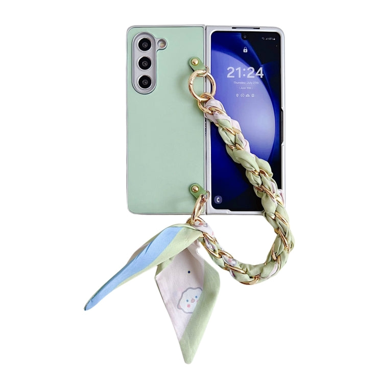 PU Leather + TPU Phone Case with Scarf Bracelet - For Samsung Galaxy Z Fold5 / Fold4 / Fold3 - MosAccessories.co.uk