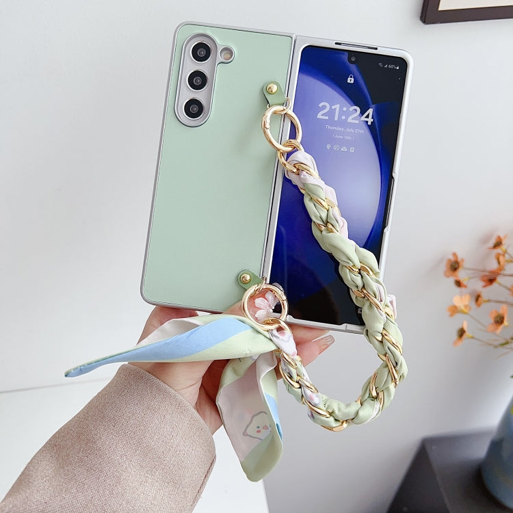 PU Leather + TPU Phone Case with Scarf Bracelet - For Samsung Galaxy Z Fold5 / Fold4 / Fold3 - MosAccessories.co.uk