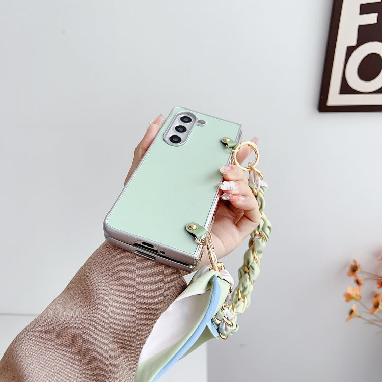 PU Leather + TPU Phone Case with Scarf Bracelet - For Samsung Galaxy Z Fold5 / Fold4 / Fold3 - MosAccessories.co.uk