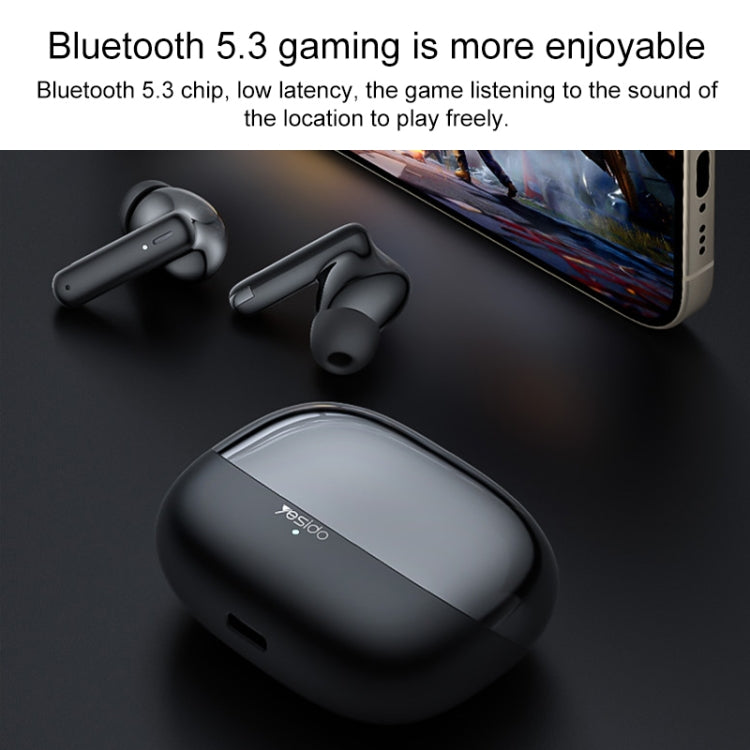 Yesido TWS26 TWS Wireless Bluetooth Earphone - Black - MosAccessories.co.uk