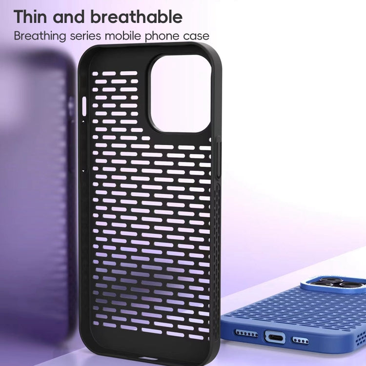 Hollow Heat Dissipation TPU Black Phone Case - For iPhone 15 Plus - MosAccessories.co.uk