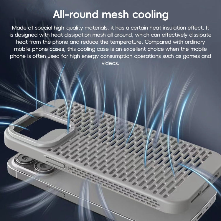 Hollow Heat Dissipation TPU Black Phone Case - For iPhone 15 Plus - MosAccessories.co.uk