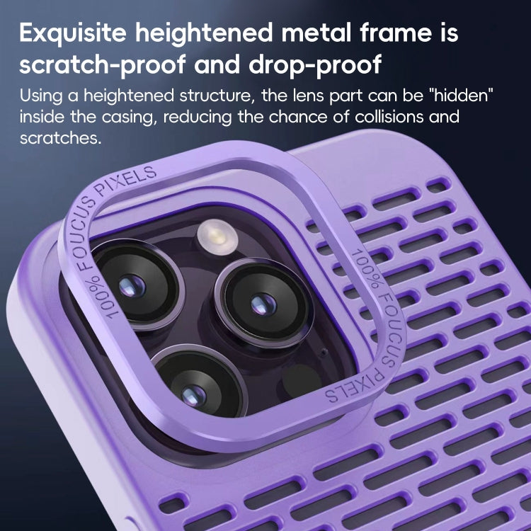 Hollow Heat Dissipation TPU Black Phone Case - For iPhone 15 Pro - MosAccessories.co.uk