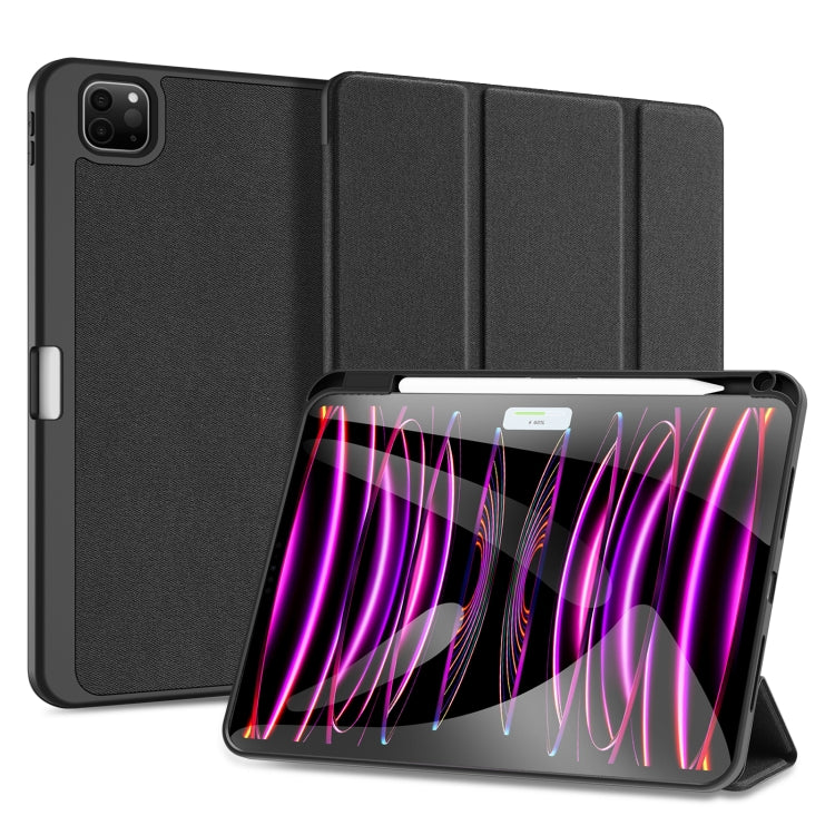 Dux Ducis Domo Series Cloth Texture Magnetic PU Leather Black Case - For iPad Pro 11 (2024) - MosAccessories.co.uk