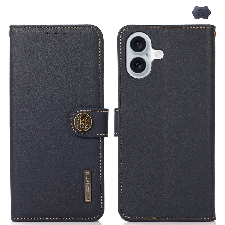 KHAZNEH Custer Genuine Leather RFID Phone Case - For iPhone 17 & 16 Series