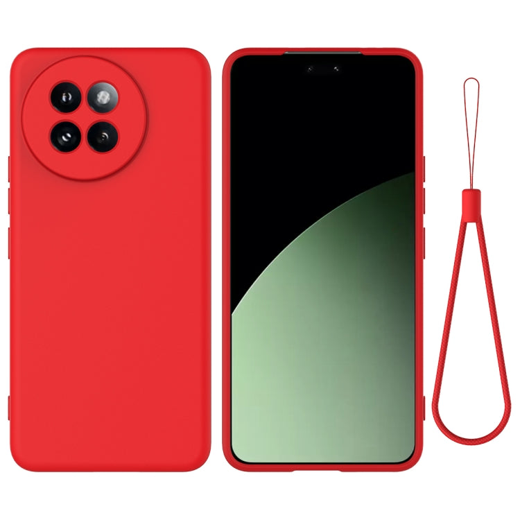 Solid Colour Liquid Silicone Phone Case - For Xiaomi Poco M6 Plus / 14 Civi / Civi 4 Pro / Poco F6