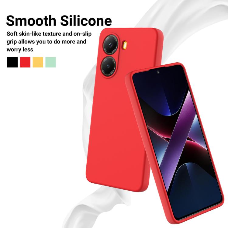 Solid Colour Liquid Silicone Phone Case - For Xiaomi Poco M7 Pro / 15 Pro / 15 / 14T Pro / 14T / Poco M6 4G
