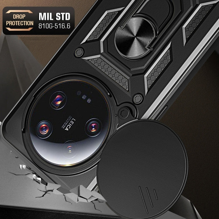 Sliding Camera Cover Design TPU Hybrid PC Phone Case - For Xiaomi 13 Ultra