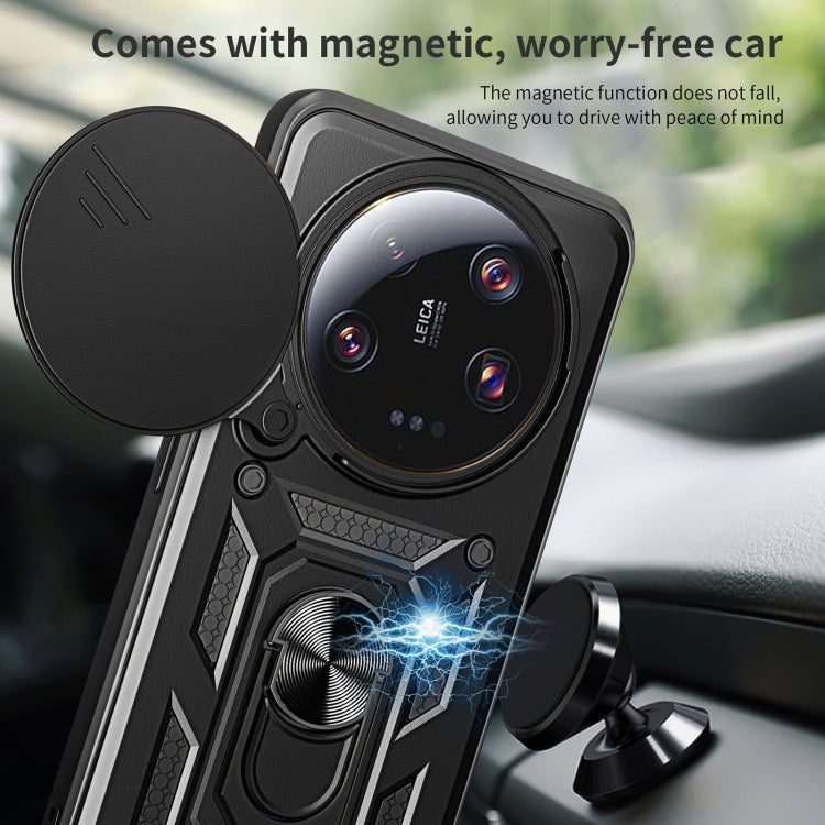 Sliding Camera Cover Design TPU Hybrid PC Phone Case - For Xiaomi 13 Ultra