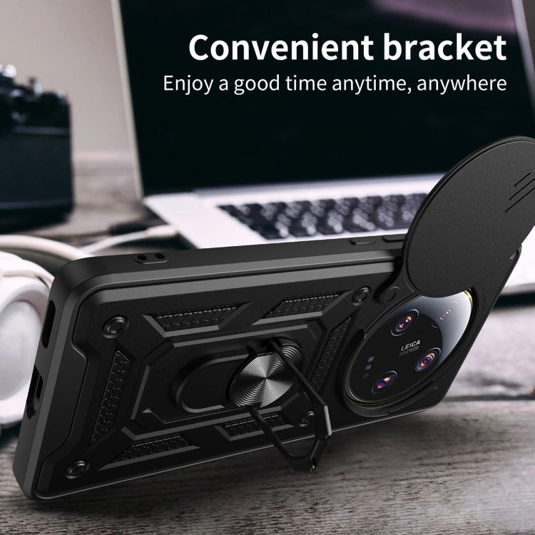 Sliding Camera Cover Design TPU Hybrid PC Phone Case - For Xiaomi 13 Ultra