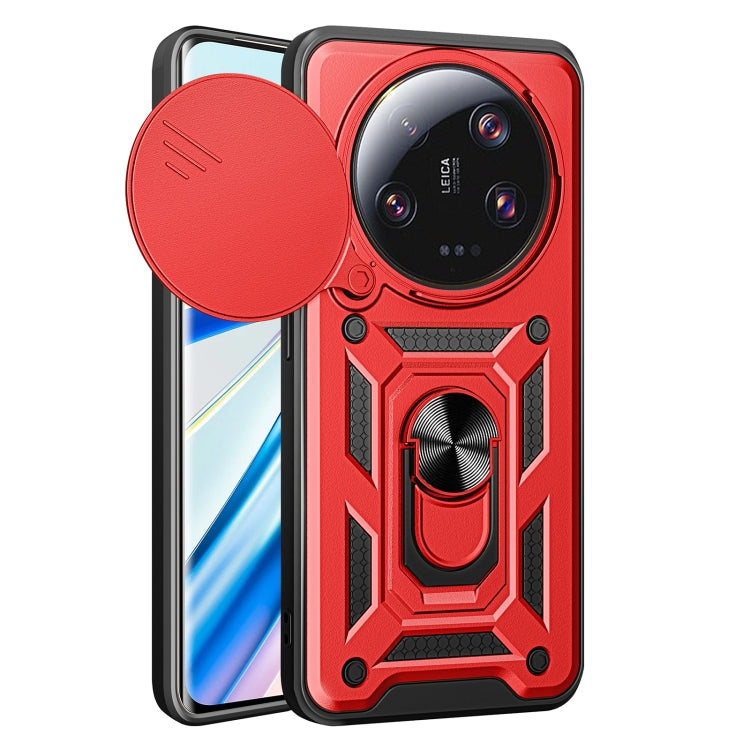 Sliding Camera Cover Design TPU Hybrid PC Phone Case - For Xiaomi 13 Ultra