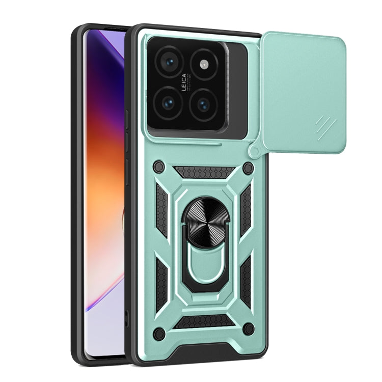 Sliding Camera Cover Design TPU Hybrid PC Phone Case - For Xiaomi 15 Pro / 15 / 14T Pro 5G