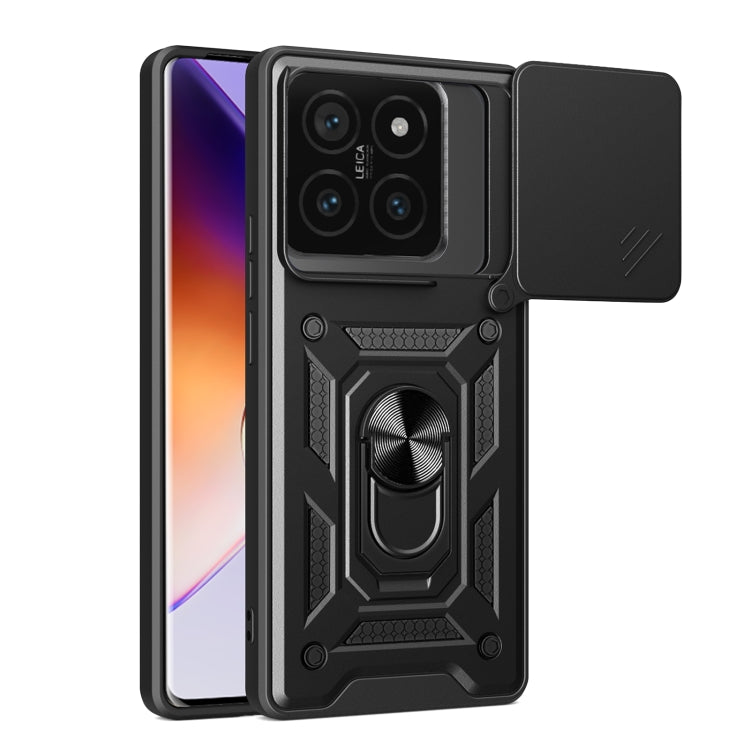 Sliding Camera Cover Design TPU Hybrid PC Phone Case - For Xiaomi 15 Pro / 15 / 14T Pro 5G