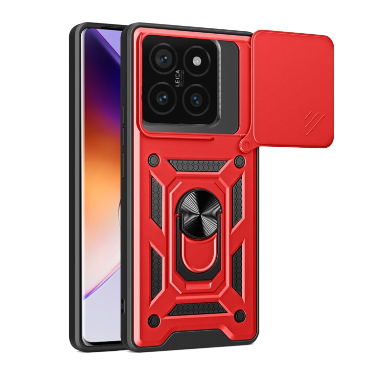 Sliding Camera Cover Design TPU Hybrid PC Phone Case - For Xiaomi 15 Pro / 15 / 14T Pro 5G