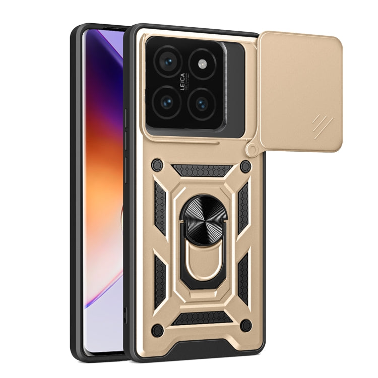 Sliding Camera Cover Design TPU Hybrid PC Phone Case - For Xiaomi 15 Pro / 15 / 14T Pro 5G