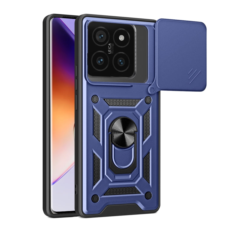 Sliding Camera Cover Design TPU Hybrid PC Phone Case - For Xiaomi 15 Pro / 15 / 14T Pro 5G