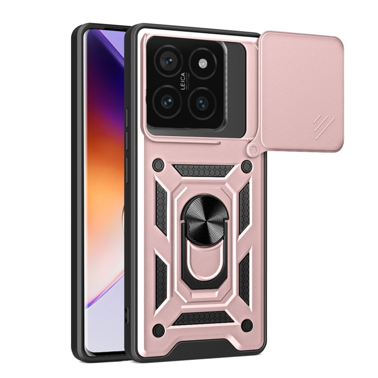 Sliding Camera Cover Design TPU Hybrid PC Phone Case - For Xiaomi 15 Pro / 15 / 14T Pro 5G