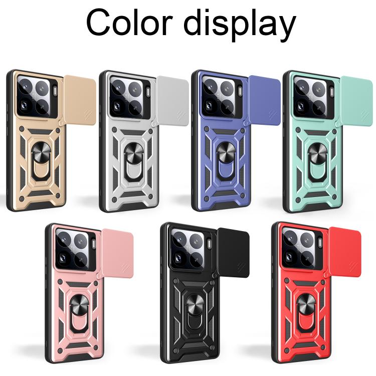 Sliding Camera Cover Design TPU Hybrid PC Phone Case - For Xiaomi 15 Pro / 15 / 14T Pro 5G