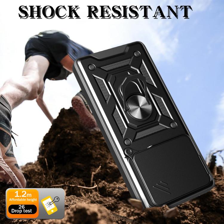 Sliding Camera Cover Design TPU Hybrid PC Phone Case - For Xiaomi 15 Pro / 15 / 14T Pro 5G