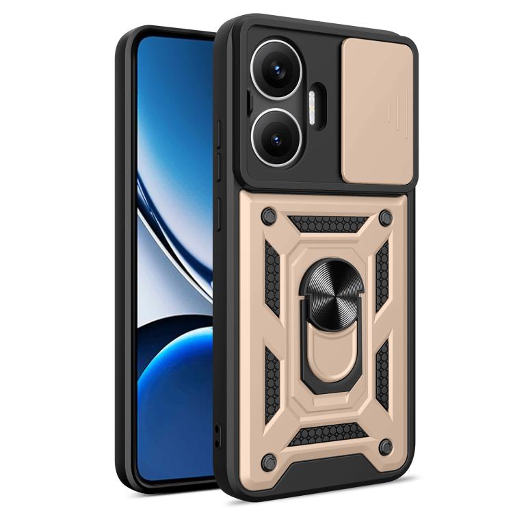 Sliding Camera Cover Design TPU Hybrid PC Phone Case - For Xiaomi 15 Ultra / Poco X7 Pro 5G Global / Poco M7 Pro 5G