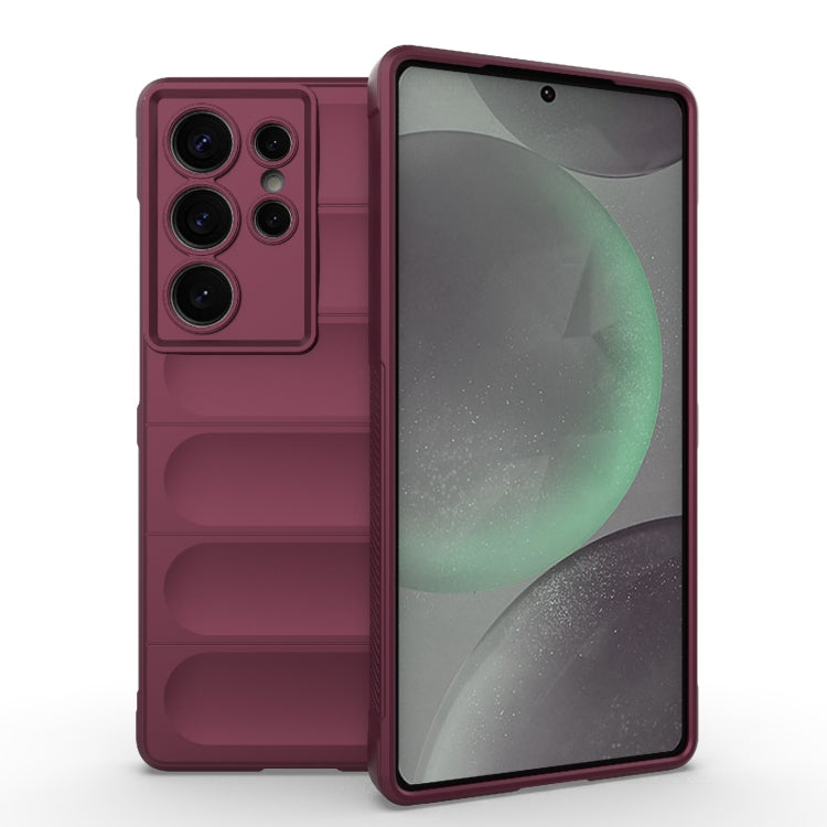 Magic Shield TPU + Flannel Phone Case - For Samsung Galaxy S25 Ultra / S24 FE