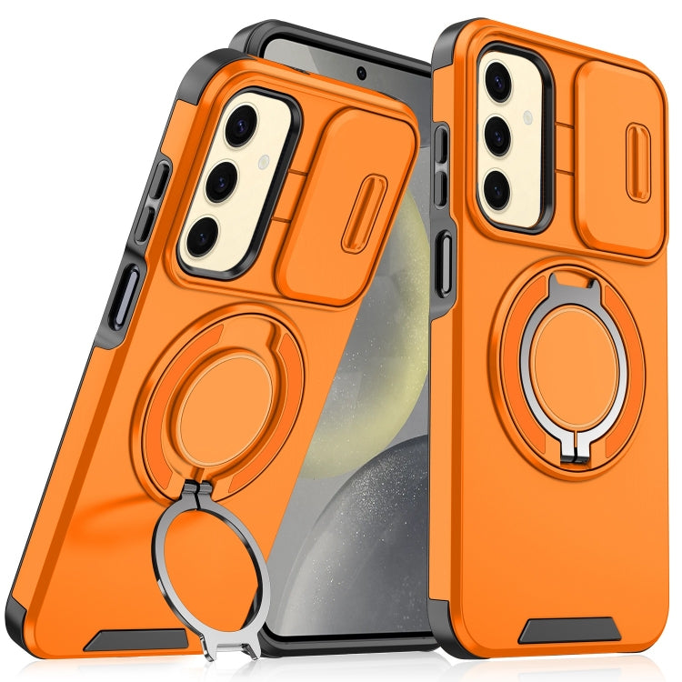 Sliding Camshield Ring Holder Phone Case - For Samsung Galaxy S24 FE / S24 Ultra / S24+ / S24