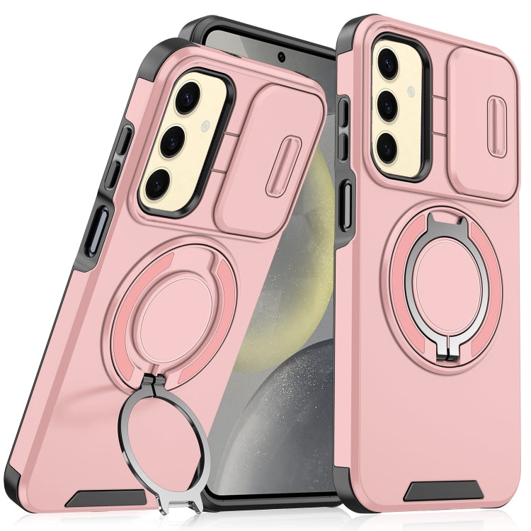 Sliding Camshield Ring Holder Phone Case - For Samsung Galaxy S24 FE / S24 Ultra / S24+ / S24