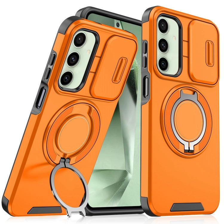 Sliding Camshield Ring Holder Phone Case - For Samsung Galaxy S24 FE / S24 Ultra / S24+ / S24