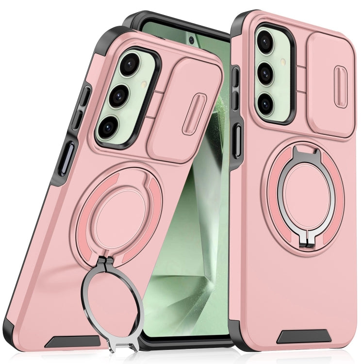 Sliding Camshield Ring Holder Phone Case - For Samsung Galaxy S24 FE / S24 Ultra / S24+ / S24