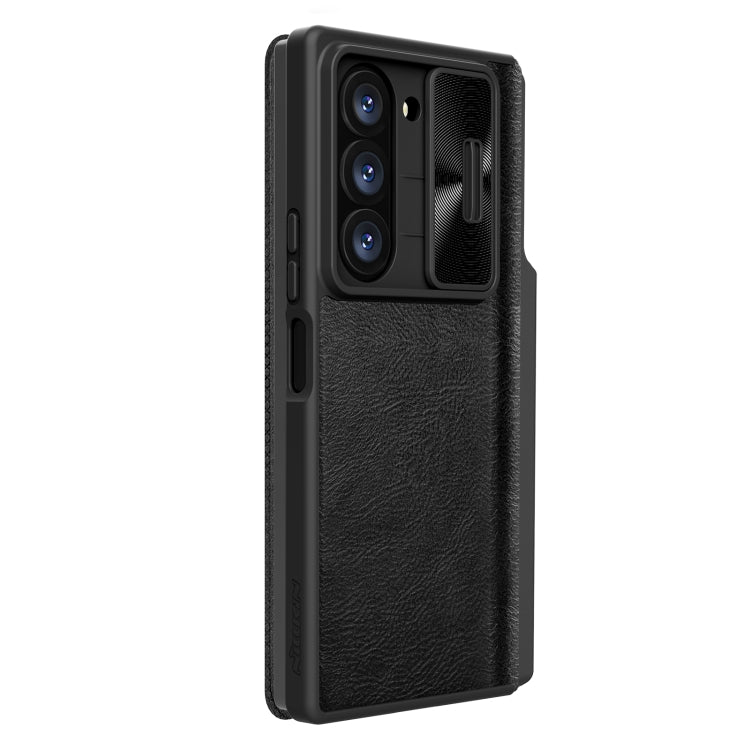 Nillkin QIN Series Pro Sliding Camera Cover Design PU Leather Phone Case - For Samsung Galaxy Z Fold6