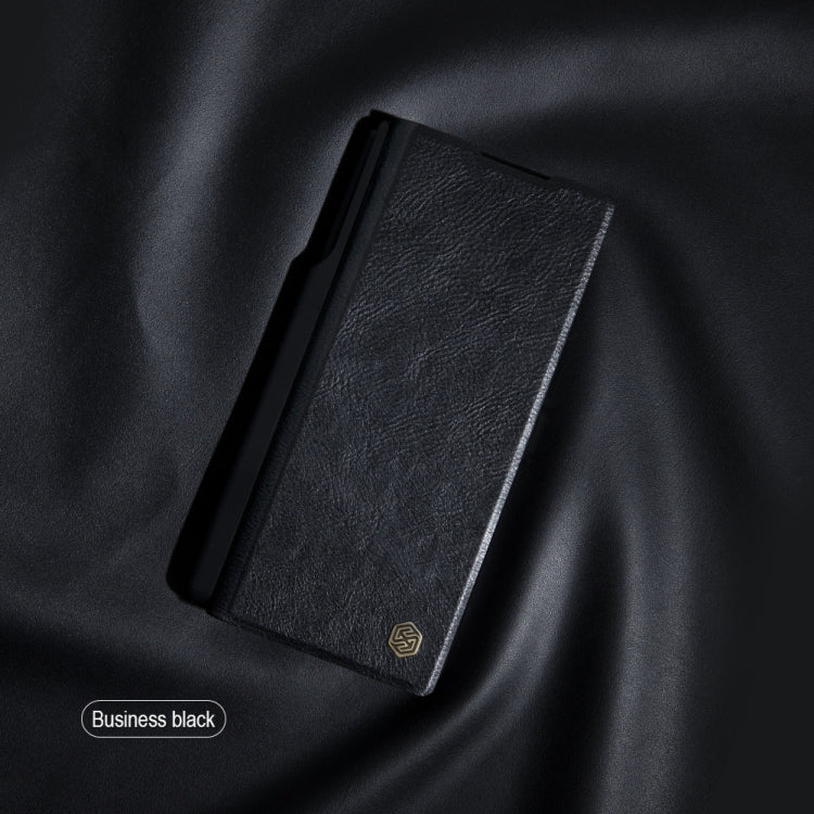 Nillkin QIN Series Pro Sliding Camera Cover Design PU Leather Phone Case - For Samsung Galaxy Z Fold6