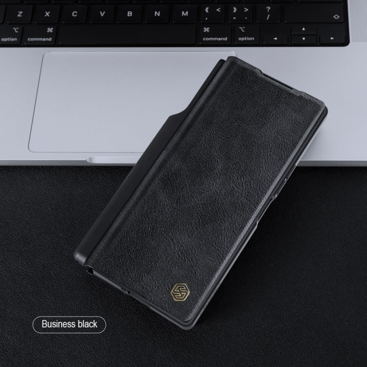 Nillkin QIN Series Pro Sliding Camera Cover Design PU Leather Phone Case - For Samsung Galaxy Z Fold6