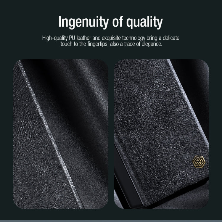 Nillkin QIN Series Pro Sliding Camera Cover Design PU Leather Phone Case - For Samsung Galaxy Z Fold6