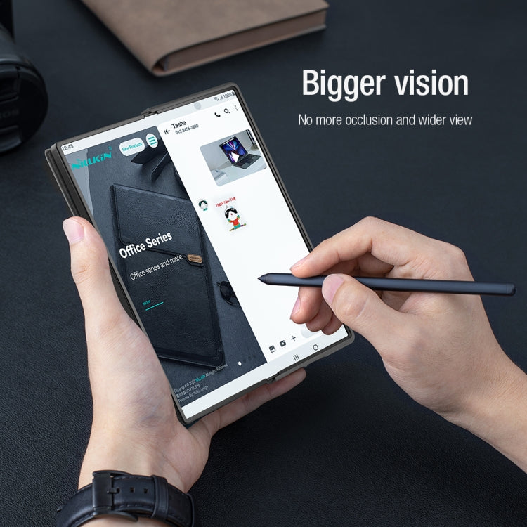 Nillkin QIN Series Pro Sliding Camera Cover Design PU Leather Phone Case - For Samsung Galaxy Z Fold6
