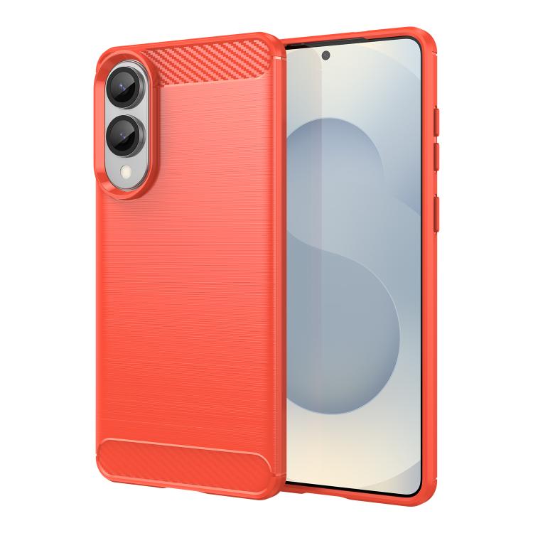 Carbon Fiber Brushed Texture TPU Phone Case - For Samsung Galaxy S25 Series / S24 FE