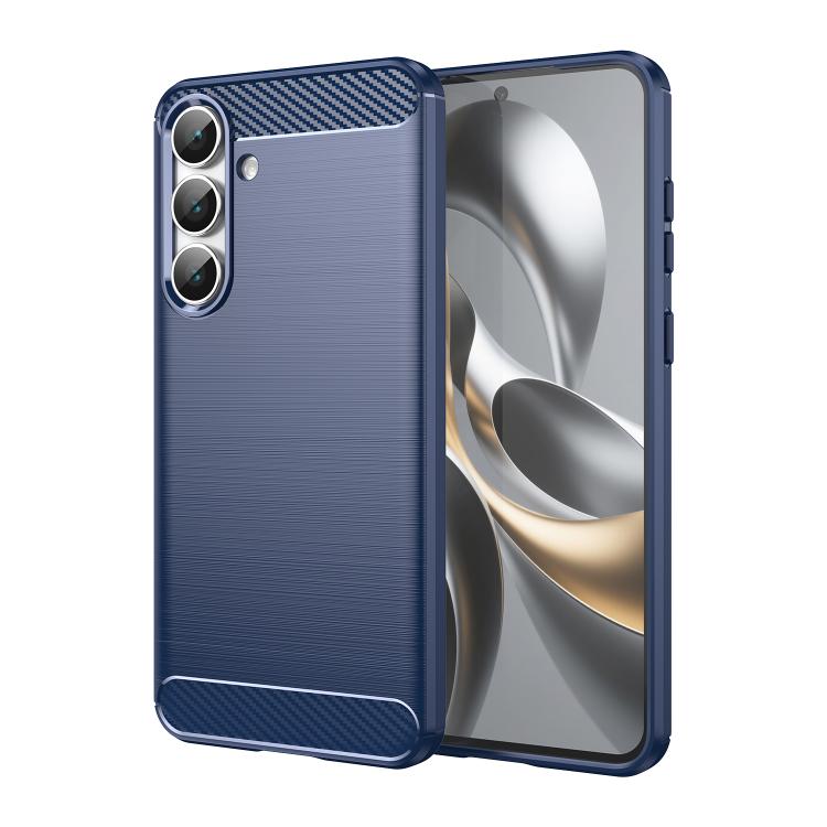Carbon Fiber Brushed Texture TPU Phone Case - For Samsung Galaxy S25 Series / S24 FE