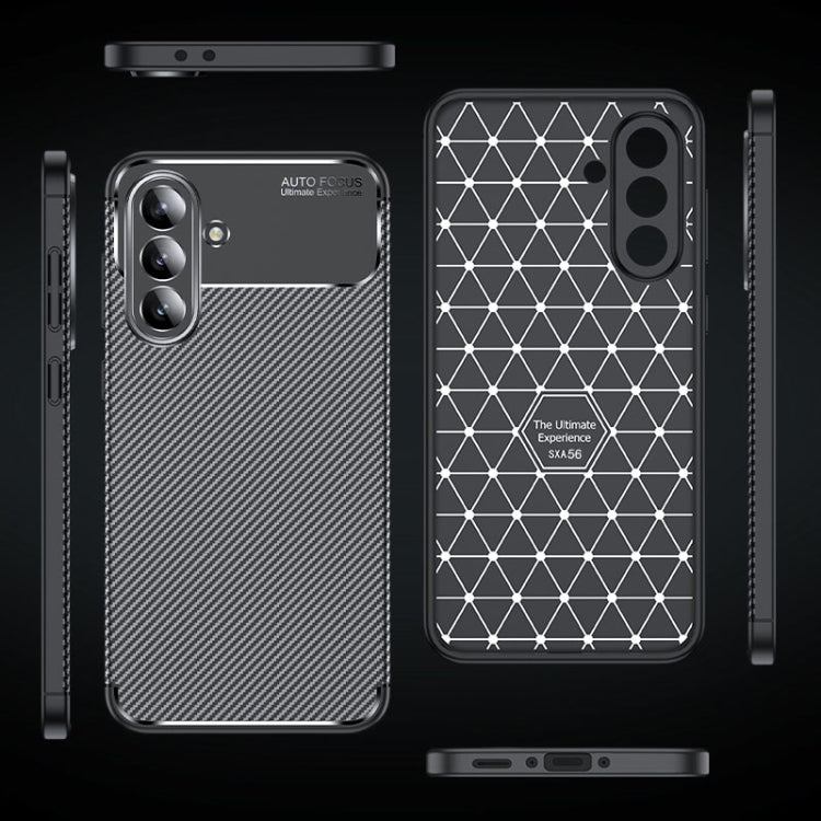 Carbon Fiber Texture Shockproof TPU Black Phone Case - For Samsung Galaxy A56 / A36 / A26 / A16 5G / A06 4G