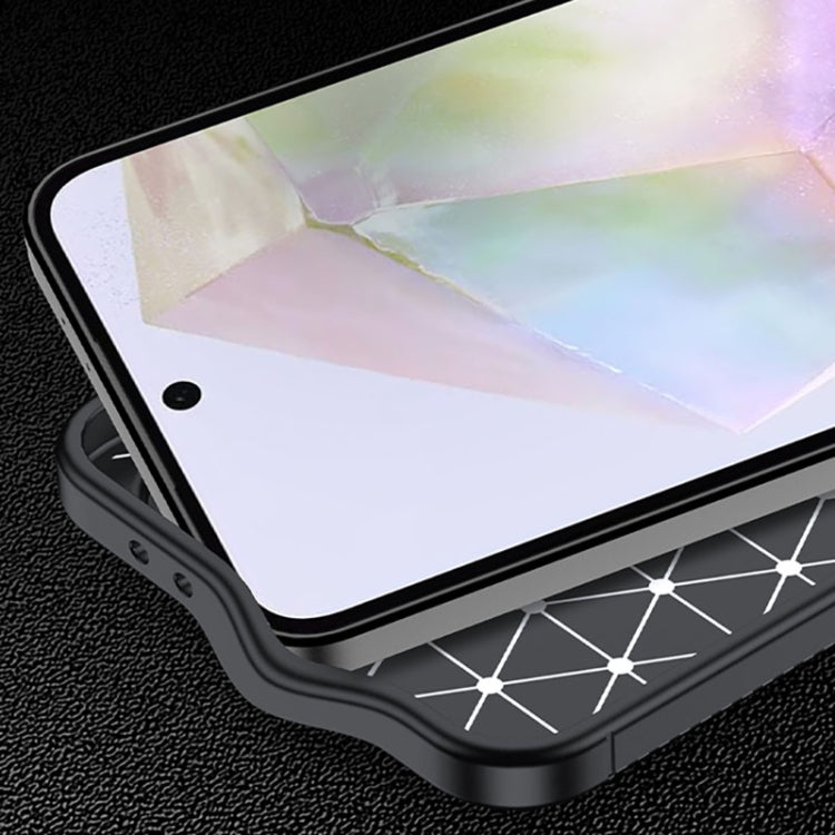 Carbon Fiber Texture Shockproof TPU Black Phone Case - For Samsung Galaxy A56 / A36 / A26 / A16 5G / A06 4G