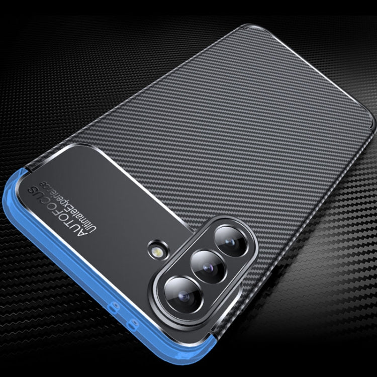 Carbon Fiber Texture Shockproof TPU Black Phone Case - For Samsung Galaxy A56 / A36 / A26 / A16 5G / A06 4G