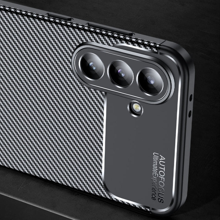 Carbon Fiber Texture Shockproof TPU Black Phone Case - For Samsung Galaxy A56 / A36 / A26 / A16 5G / A06 4G
