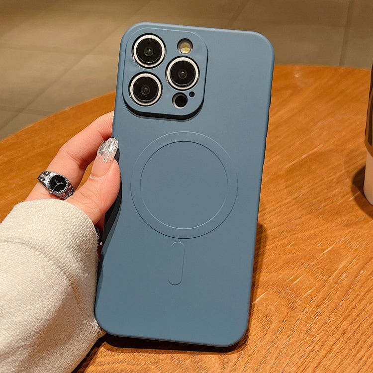 Solid Colour Liquid Silicone MagSafe Phone Case - For iPhone 16 Pro Max