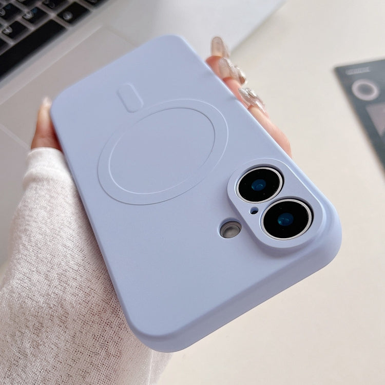 Solid Colour Liquid Silicone MagSafe Phone Case - For iPhone 16 Plus
