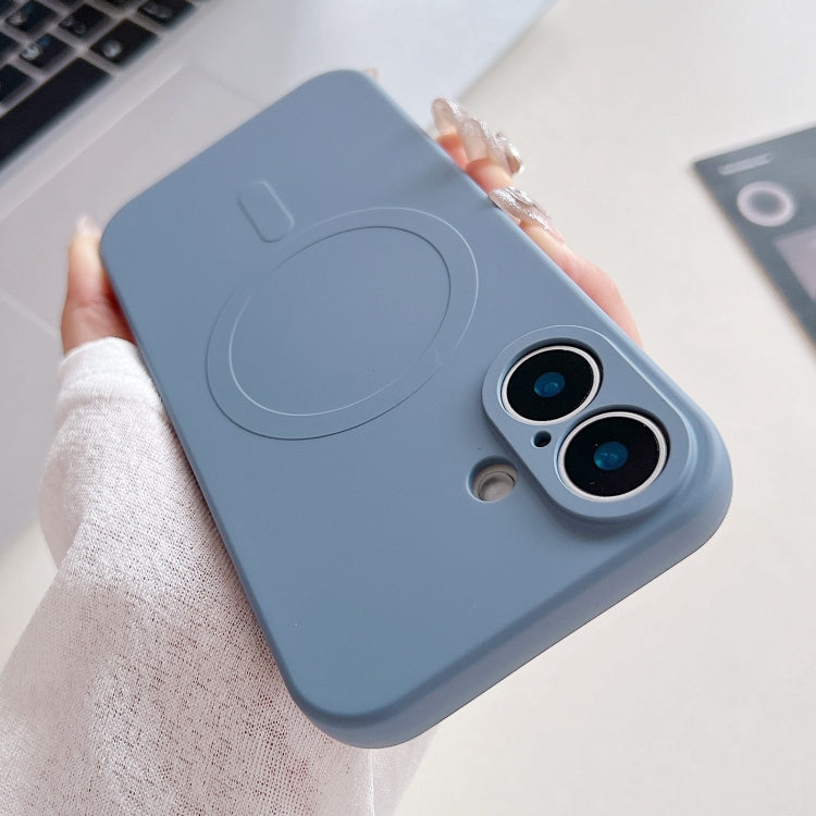Solid Colour Liquid Silicone MagSafe Phone Case - For iPhone 16 Plus