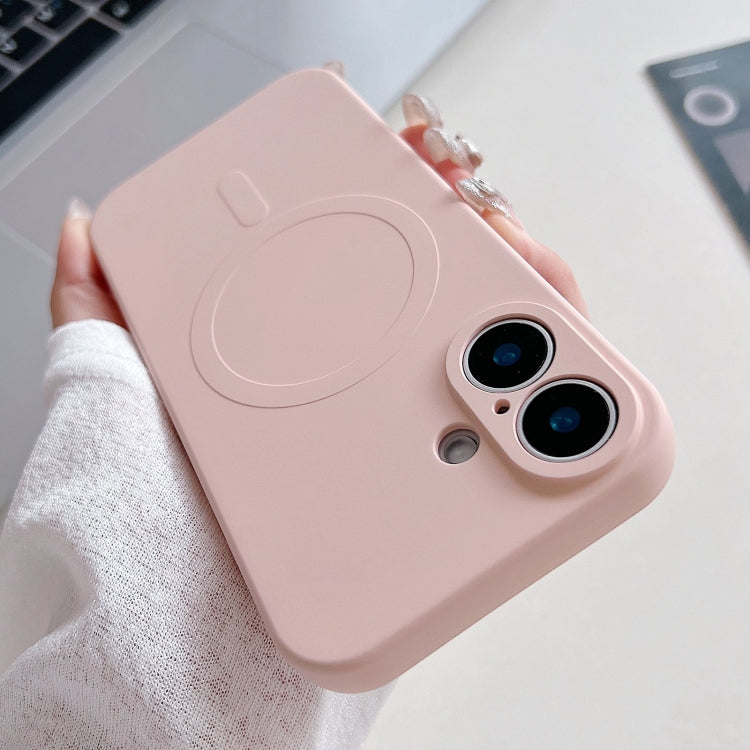 Solid Colour Liquid Silicone MagSafe Phone Case - For iPhone 16 Plus