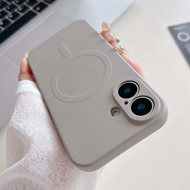 Solid Colour Liquid Silicone MagSafe Phone Case - For iPhone 16 Plus
