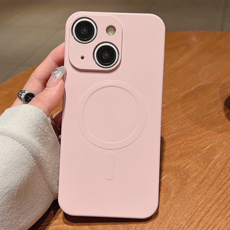 Solid Colour Liquid Silicone MagSafe Phone Case - For iPhone 15 Plus